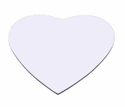 Sublimasyon Kalp Mouse Pad 3 mm - 19,5x19 cm - 2