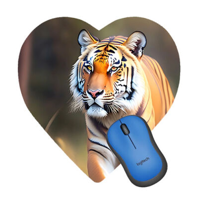 Sublimasyon Kalp Mouse Pad 3 mm - 19,5x19 cm - 1