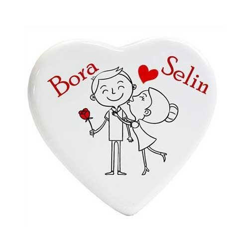 Sublimasyon Kalp Seramik 12.5 cm - İthal - OFİSOMİ-S