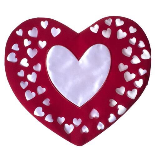 Sublimasyon Kalp Yastık - Lazer Kesim - OFİSOMİ-S