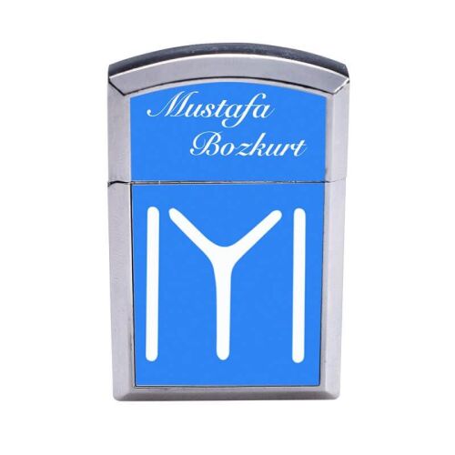 Sublimasyon Gümüş Kapaklı Metal Çakmak - Tek Taraflı - 3