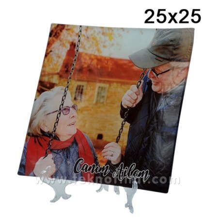 Sublimasyon Kare Cam Tabak Çerçeve - OFİSOMİ-T (1)