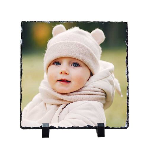 Süblimasyon Kare Doğal Taş Fotoğraf Çerçevesi - OFİSOMİ-T (1)