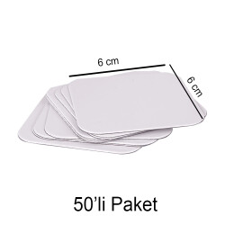 Süblimasyon Kare Magnet 6x6cm - 50'li Paket - 3
