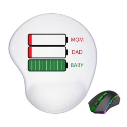 Sublimasyon Kesik Oval Mouse Pad - Bilek Destekli - 1