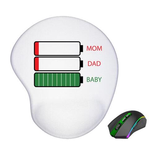 Sublimasyon Kesik Oval Mouse Pad - Bilek Destekli - OFİSOMİ-S