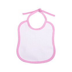 Süblimasyon Keten Pembe Bebek Önlüğü - 1