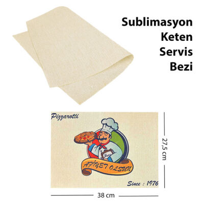 Sublimasyon Keten Servis Bezi - 1