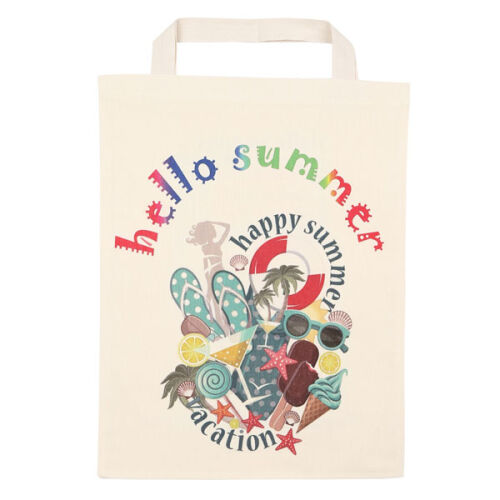 Sublimasyon Kısa Saplı Bez Çanta - Krem - OFİSOMİ-S