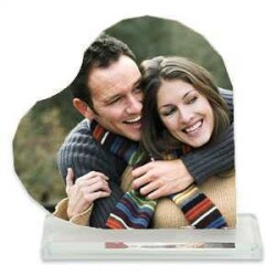 Sublimasyon Kristal Beyaz Kalp Plaket 1011 - 1