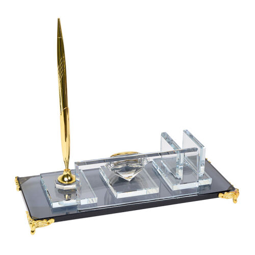 Süblimasyon Kristal Kalemli Masa İsimlik - OFİSOMİ-T (1)