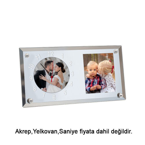 Süblimasyon Kristal Saat Camı - 16x30cm - OFİSOMİ-T (1)