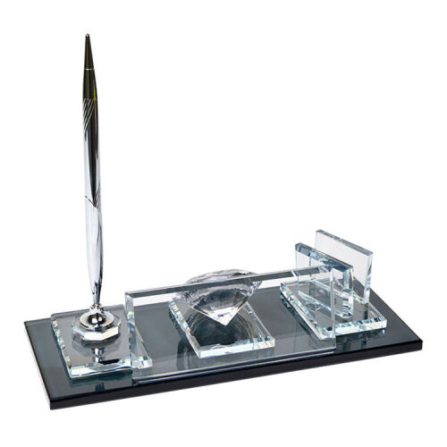 Süblimasyon Kristal Silver Masa İsimliği - OFİSOMİ-T (1)