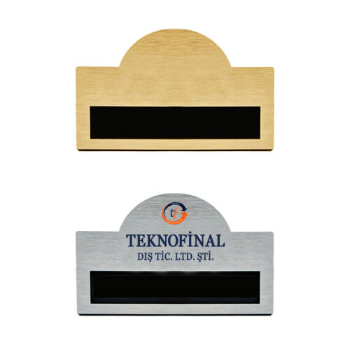 Süblimasyon Kubbeli Metal Yaka İsimliği - 10'lu Paket - OFİSOMİ-T (1)