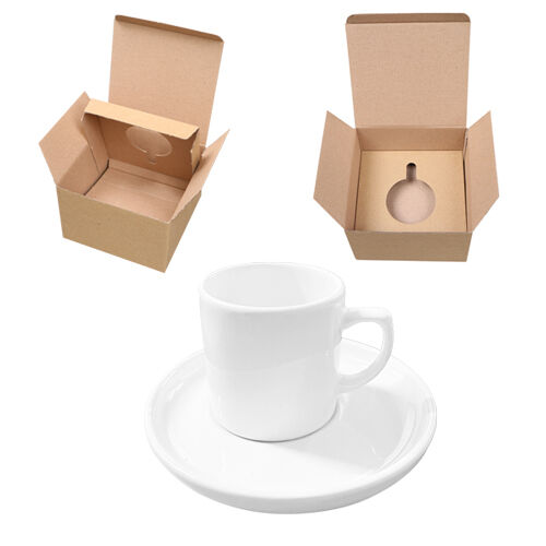 Sublimasyon Kutulu Kahve Fincanı - Beyaz Tabaklı - OFİSOMİ-S