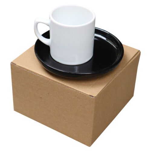 Sublimasyon Kutulu Kahve Fincanı - Siyah Tabaklı - OFİSOMİ-S (1)