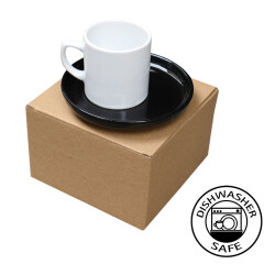Sublimasyon Kutulu Kahve Fincanı - Siyah Tabaklı - 3