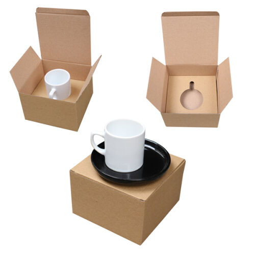 Sublimasyon Kutulu Kahve Fincanı - Siyah Tabaklı - OFİSOMİ-S