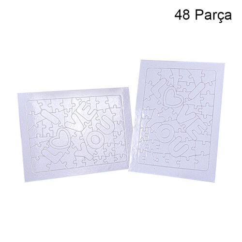 5'li Paket Süblimasyon Love Puzzle A4 - 48 Parça - OFİSOMİ-T