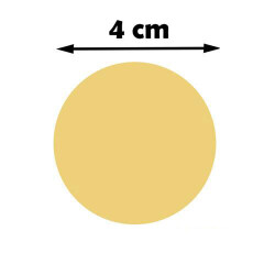 Sublimasyon Madalya Göbeği 4 cm - Aynalı Altın - 2