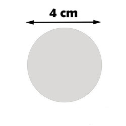 Sublimasyon Madalya Göbeği 4 cm - Aynalı Gümüş - 2