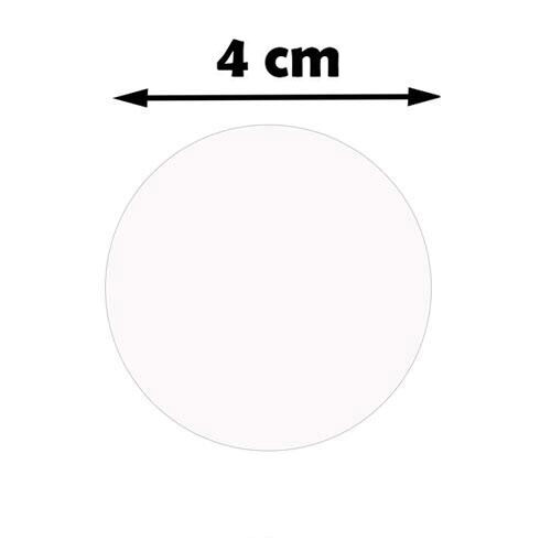 Sublimasyon Madalya Göbeği 4 cm Beyaz - OFİSOMİ-S