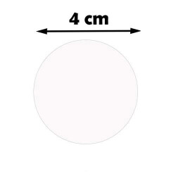 Sublimasyon Madalya Göbeği 4 cm Beyaz - 1