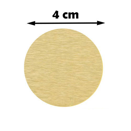 Sublimasyon Madalya Göbeği 4 cm - Fırçalı Altın - OFİSOMİ-S