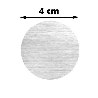 Sublimasyon Madalya Göbeği 4 cm - Fırçalı Gümüş - 1