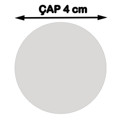 Sublimasyon Madalya Göbeği 4 cm - Aynalı Gümüş - 1