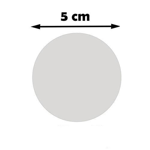 Sublimasyon Madalya Göbeği 5 cm - Aynalı Gümüş - 1