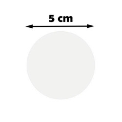 Sublimasyon Madalya Göbeği 5 cm - Beyaz - 1