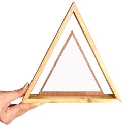 Sublimasyon Masaüstü Üçgen Ahşap Çerçeve - Sabit - 2