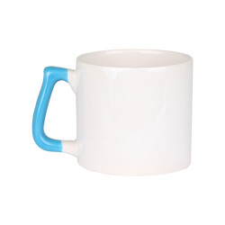 Sublimasyon Mavi Kulplu Seramik Gala Kupa - Kutulu - 1