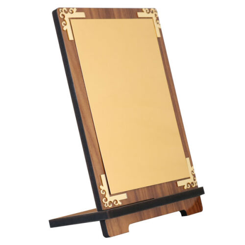 Sublimasyon Metal Baskılı Ahşap Plaket 15X23 cm - Altın Metalli - OFİSOMİ-S