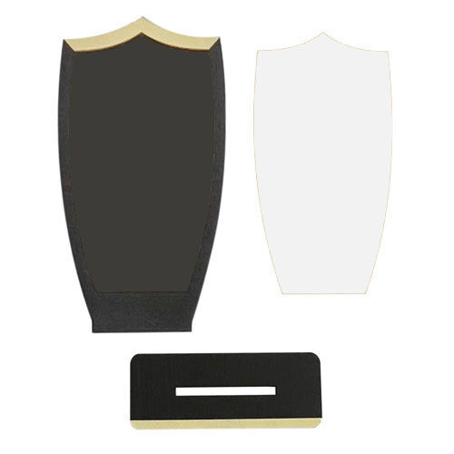 Sublimasyon Metal Baskılı Ahşap Plaket - Beyaz Metalli - OFİSOMİ-S (1)