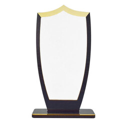 Sublimasyon Metal Baskılı Ahşap Plaket - Beyaz Metalli - 1