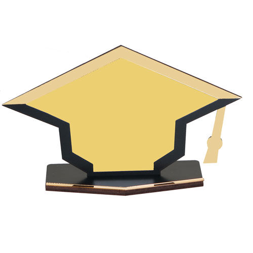 Sublimasyon Metal Baskılı Kep Mezuniyet Plaketi - Altın Metalli - OFİSOMİ-S