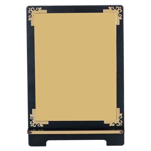 Sublimasyon Metal Baskılı Siyah Ahşap Plaket 26x18 cm - Altın Metalli - OFİSOMİ-S