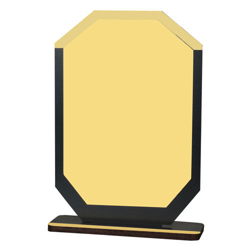 Sublimasyon Metal Baskılı Siyah Ahşap Plaket - Altın Metalli - OFİSOMİ-S