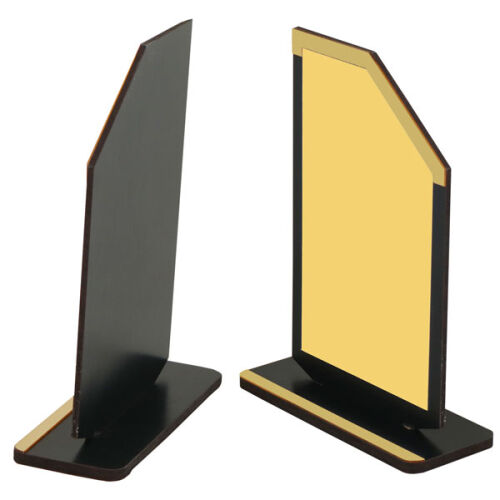 Sublimasyon Metal Baskılı Siyah Ahşap Plaket - Altın Metalli - OFİSOMİ-S (1)