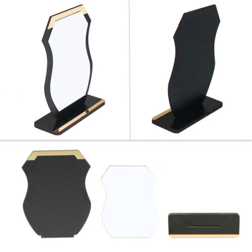 Sublimasyon Metal Baskılı Siyah Ahşap Plaket - Beyaz Metalli - OFİSOMİ-S (1)