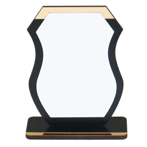 Sublimasyon Metal Baskılı Siyah Ahşap Plaket - Beyaz Metalli - 1