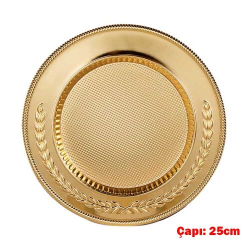 Süblimasyon Metal Gold Plaket Tabak - 25cm - OFİSOMİ-T