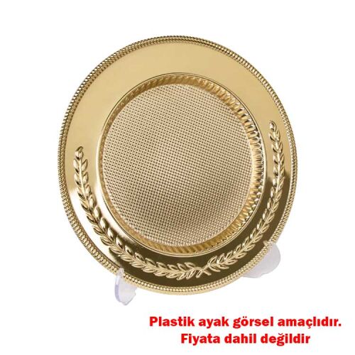 Süblimasyon Metal Gold Plaket Tabak - 25cm - OFİSOMİ-T (1)