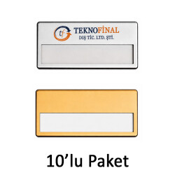 Süblimasyon Metal Yaka Kartı İsimliği - 10'lu Paket - 12