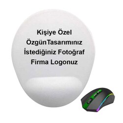 Sublimasyon Oval Mouse Pad - Bilek Destekli - 1
