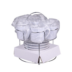 Süblimasyon Papatya Standlı Türk Kahve Fincan Takımı - 6 'lı Beyaz - 4