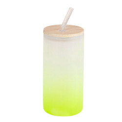 Sublimasyon Pipetli Cam Suluk - Yeşil - 1