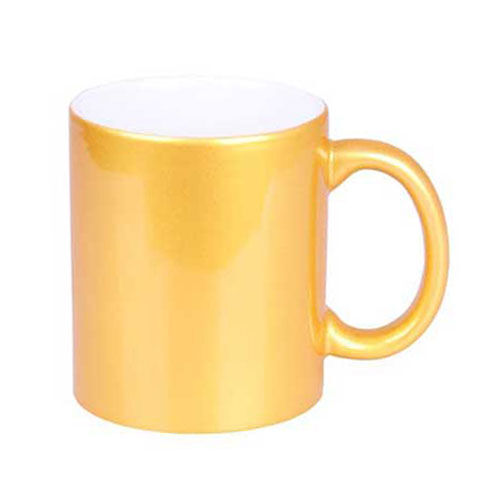 Sublimasyon Porselen Altın Sedefli Kupa - Kutulu - OFİSOMİ-S (1)